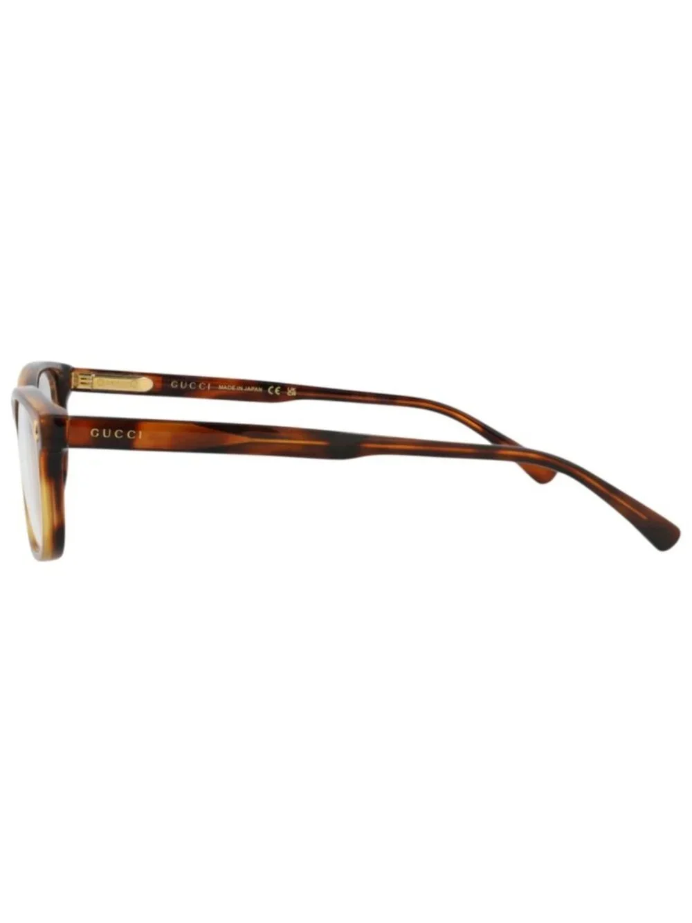 New Gucci Women's Eyeglasses Square Rectangle Acetate Frame Mens Havana Havana